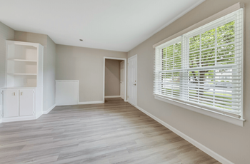 Living room with shelf
